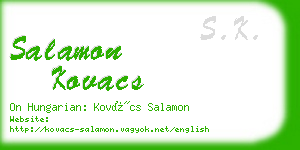 salamon kovacs business card